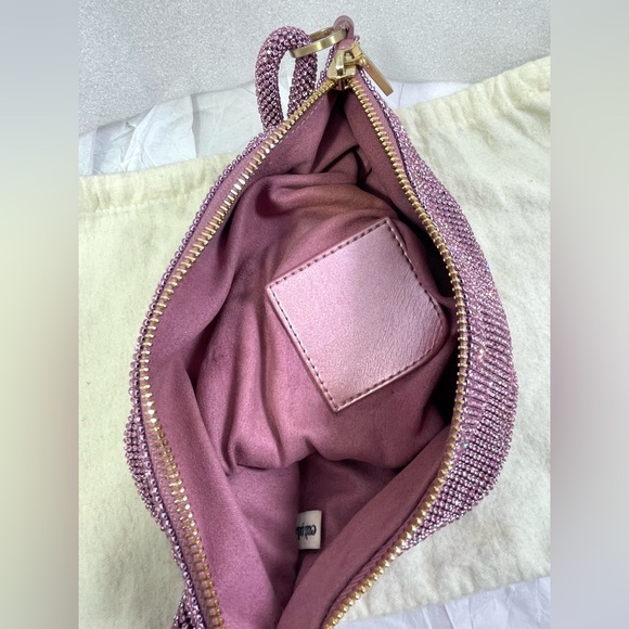 Cult Gaia Nano Hera Rhinestone Mesh SHLDR Bag. Shell Pink. - Picture 14 of 16